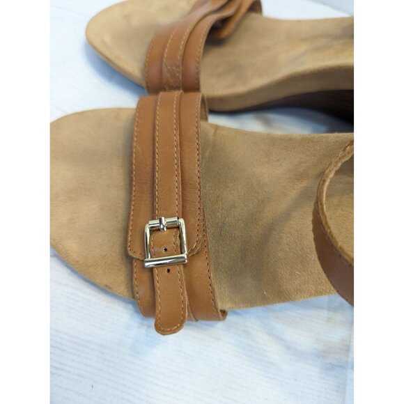 Vionic Noble Brown Laurie Wedge Sandals Tan Size 7 Comfort Beachy - Picture 9 of 15